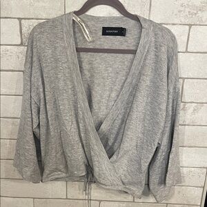 MINKPINK Light Gray Wrap Top